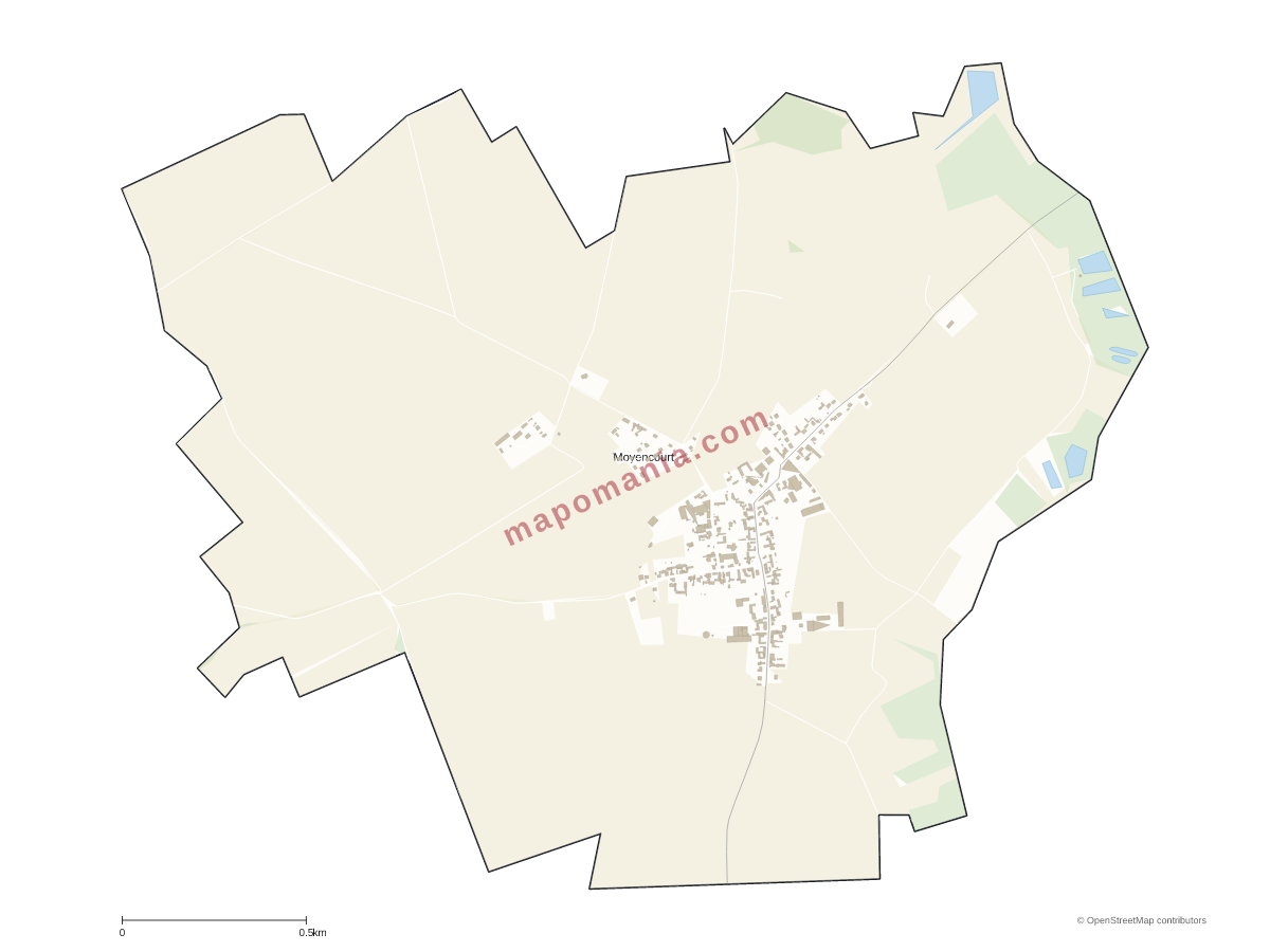 Carte de Moyencourt à personnaliser