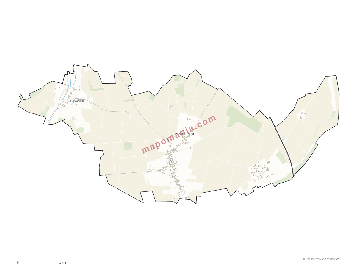 Carte de Moyenneville à personnaliser