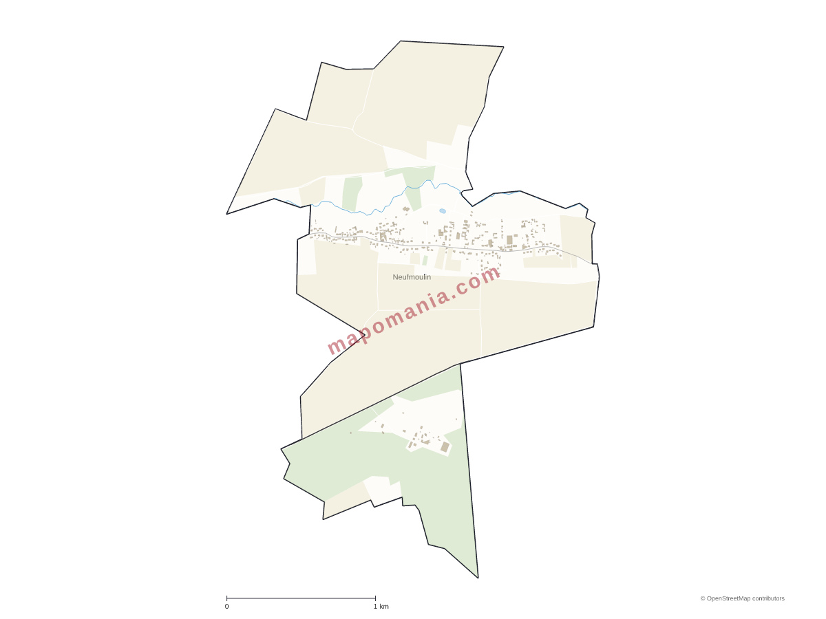 Carte de Neufmoulin à personnaliser