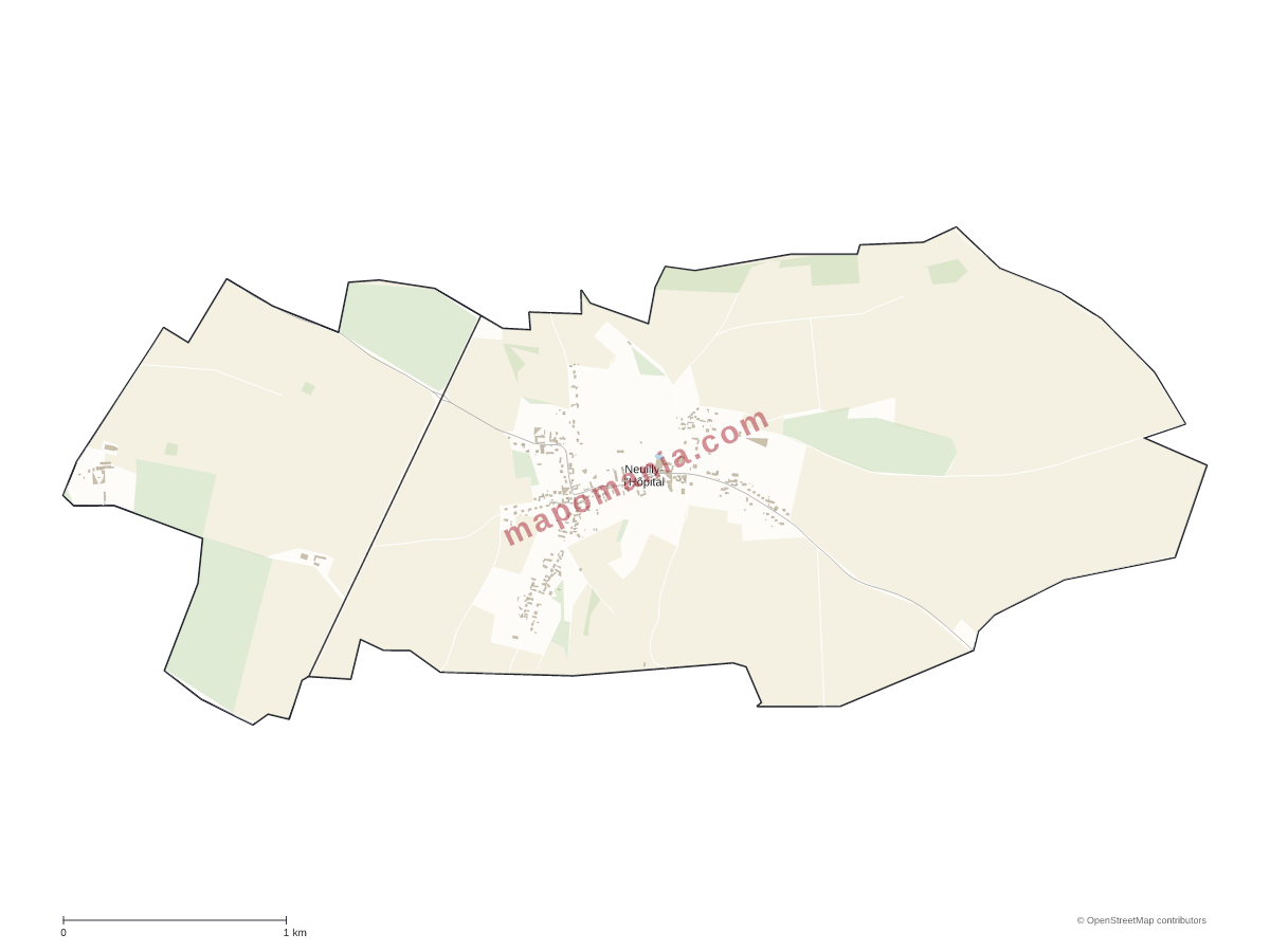 Carte de Neuilly-l'Hôpital à personnaliser