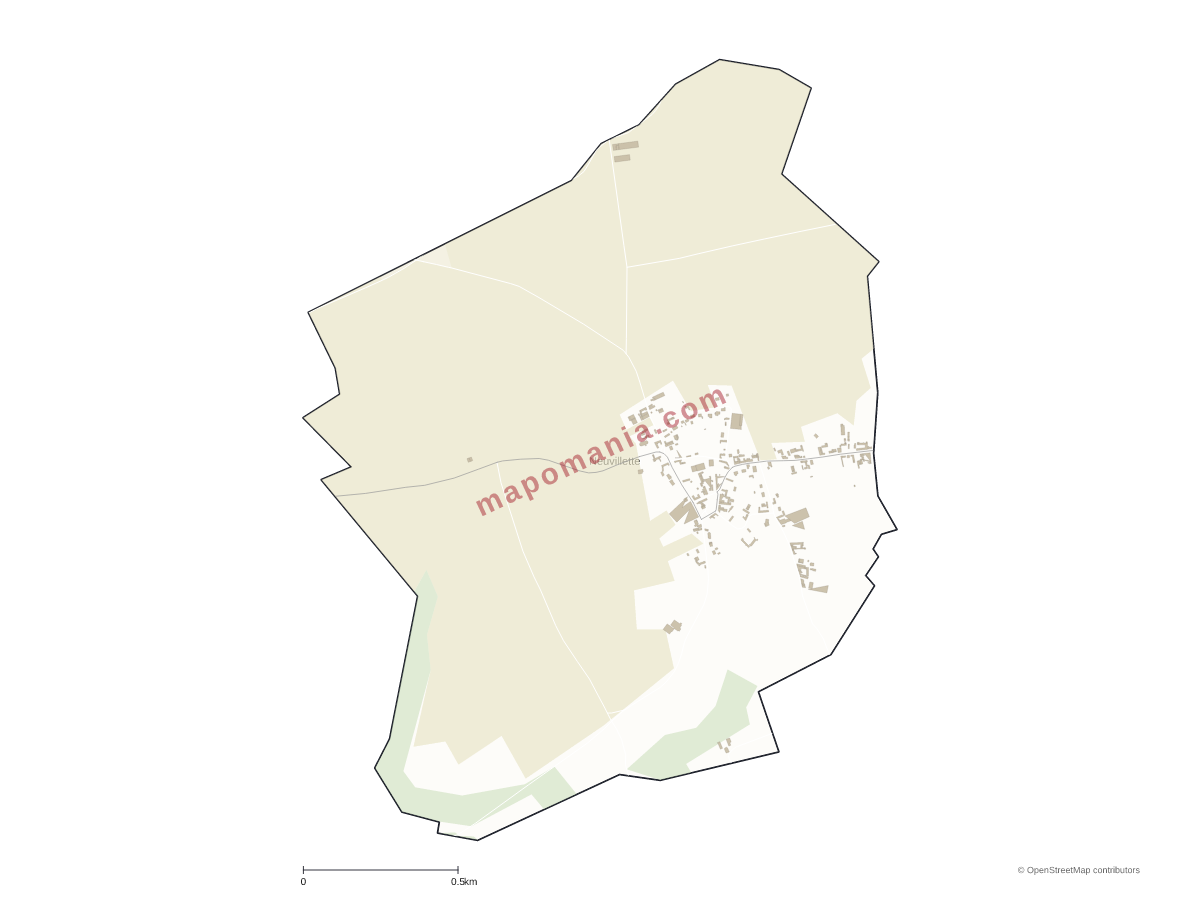 Carte de Neuvillette à personnaliser