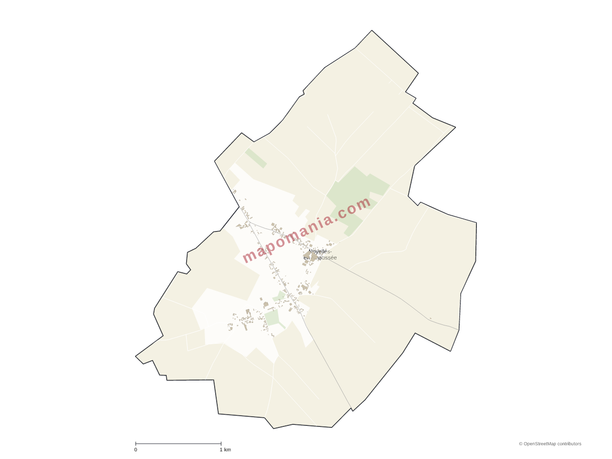 Carte de Noyelles-en-Chaussée à personnaliser