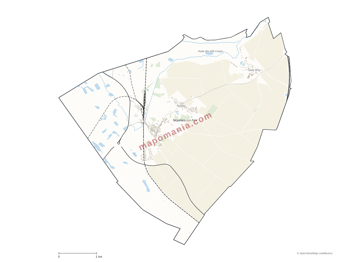 Carte de Noyelles-sur-Mer à personnaliser