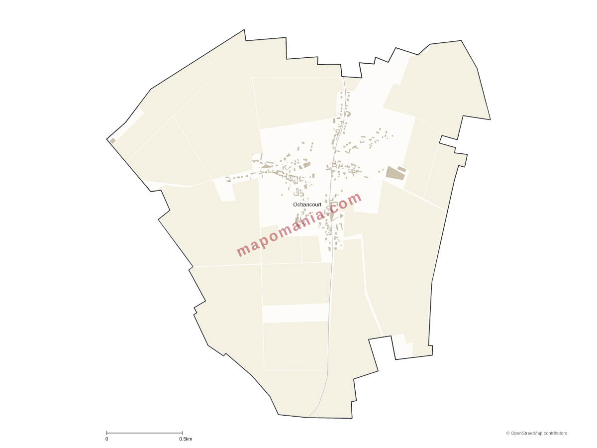 Carte de Ochancourt à personnaliser