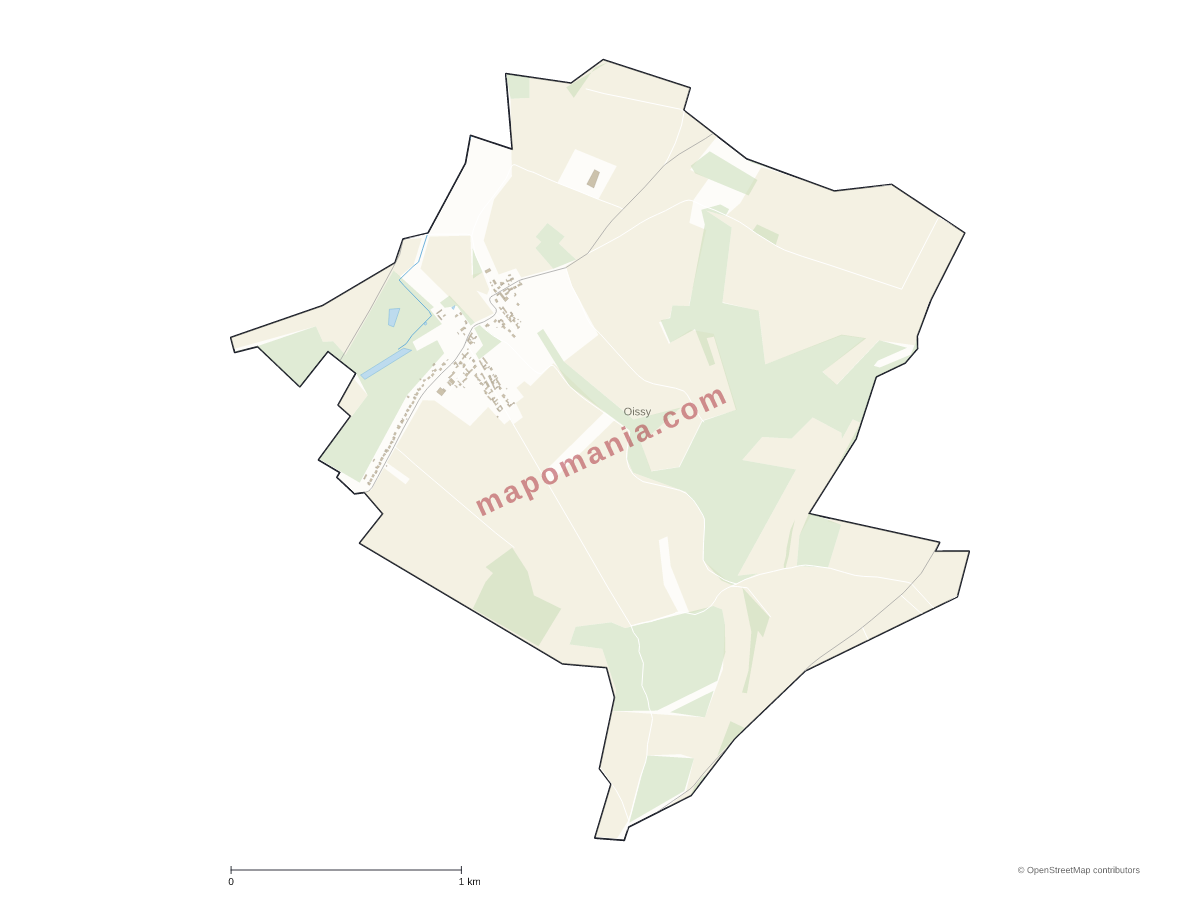 Carte de Oissy à personnaliser