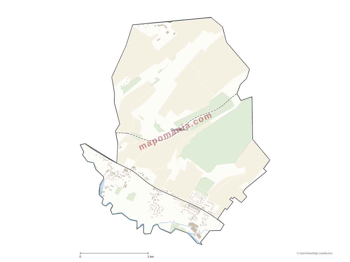 Carte de Oust-Marest à personnaliser