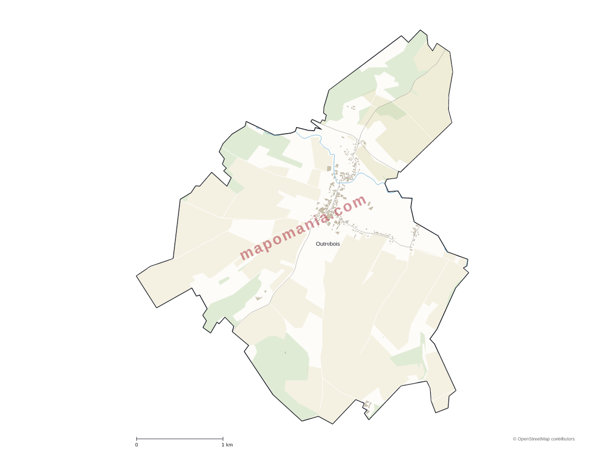 Carte de Outrebois à personnaliser