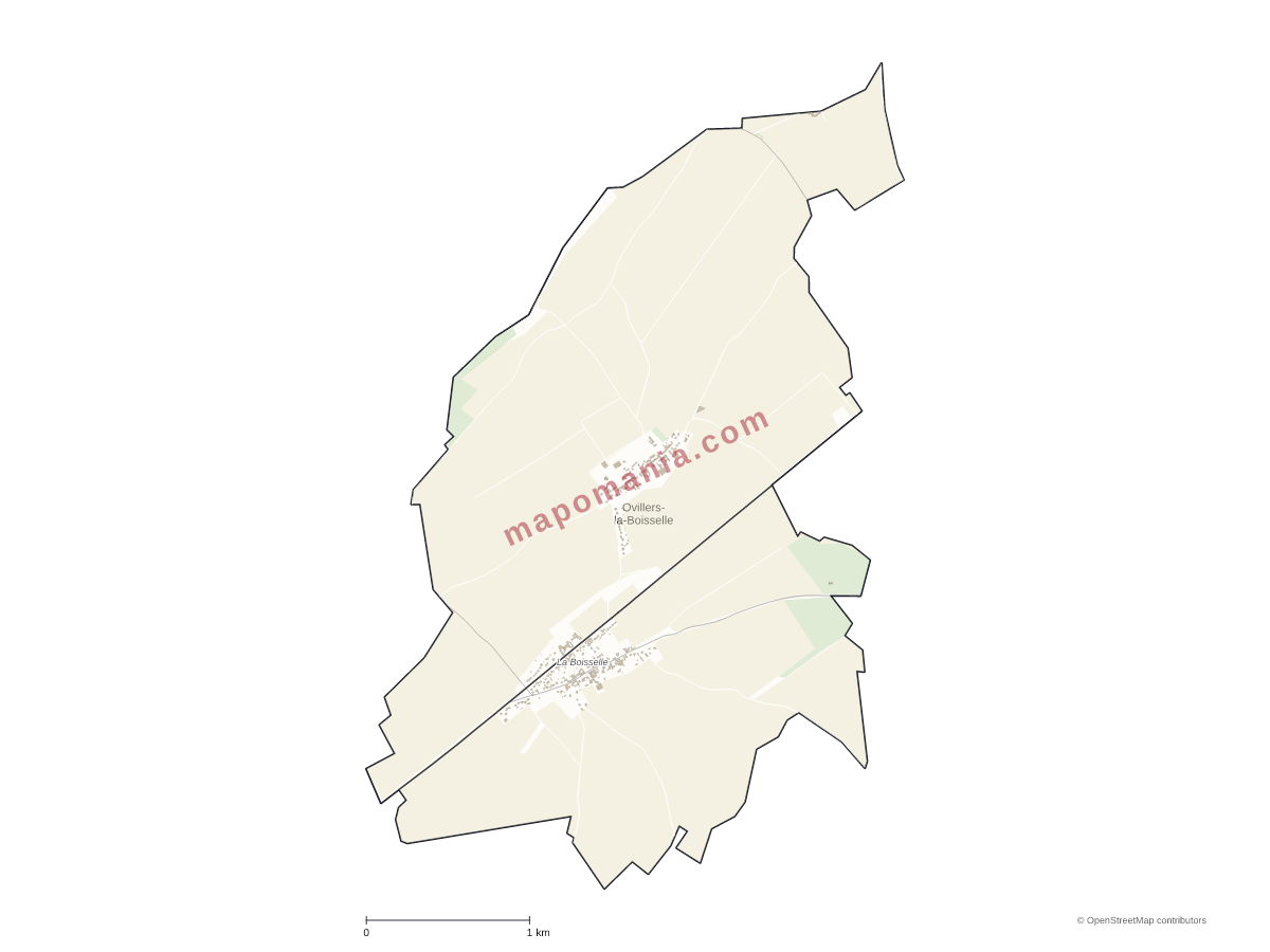 Carte de Ovillers-la-Boisselle à personnaliser