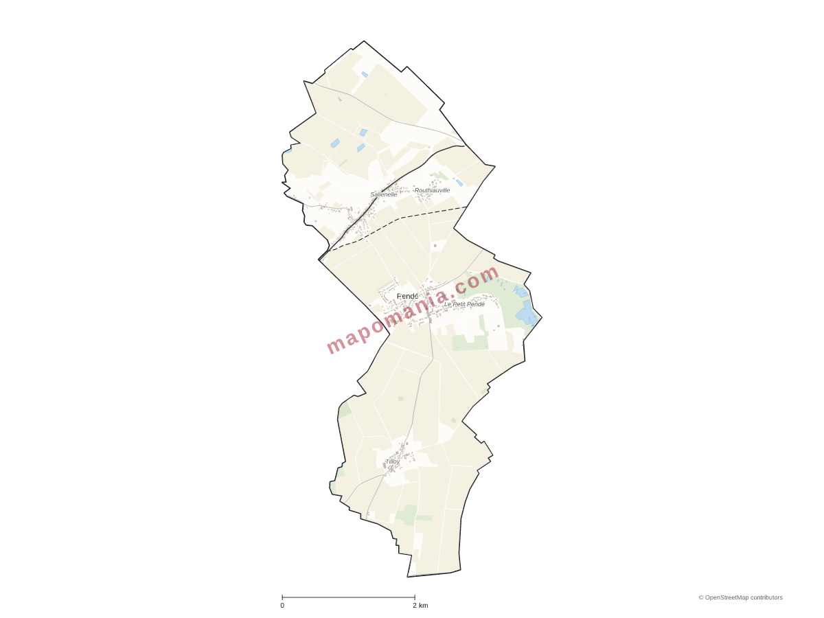 Carte de Pendé à personnaliser
