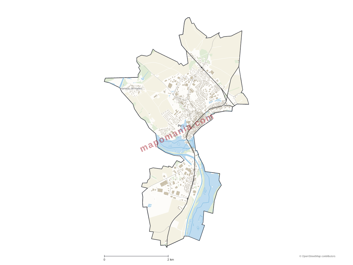 Carte de Péronne à personnaliser