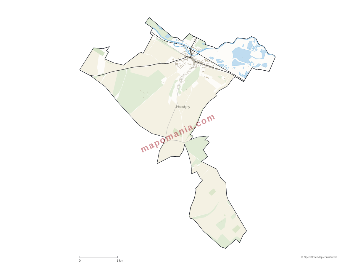 Carte de Picquigny à personnaliser