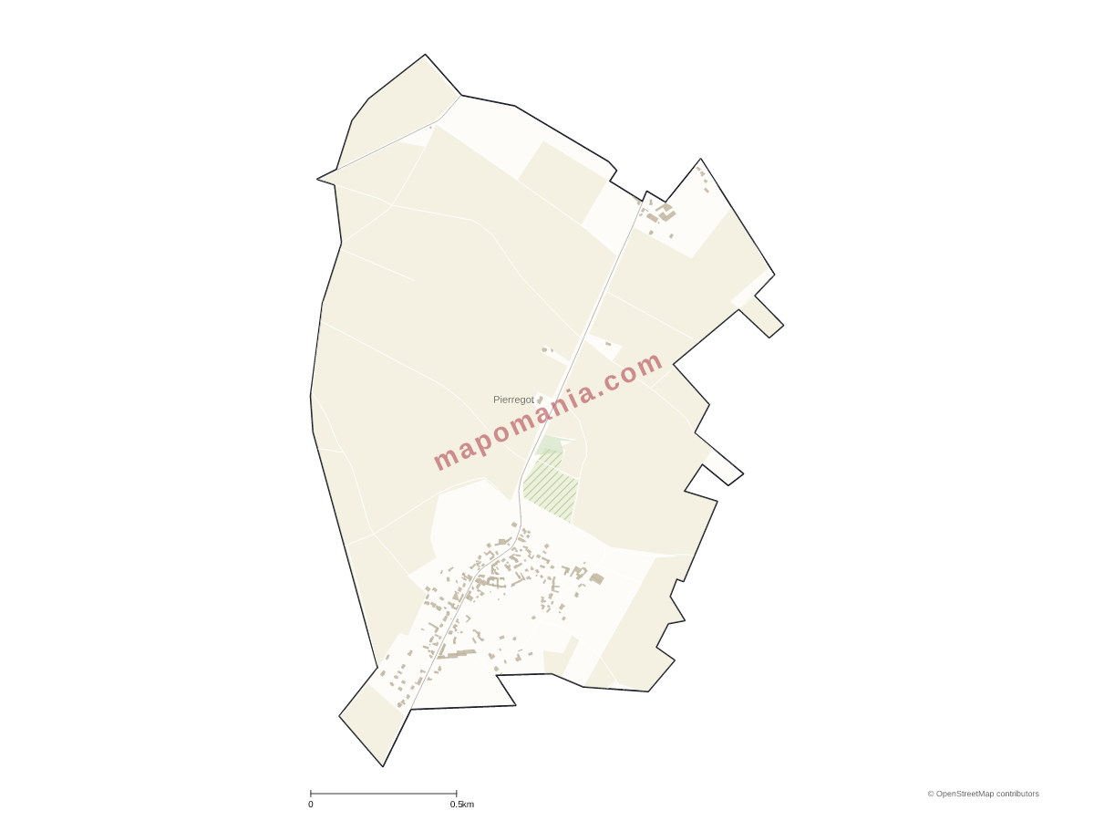 Carte de Pierregot à personnaliser