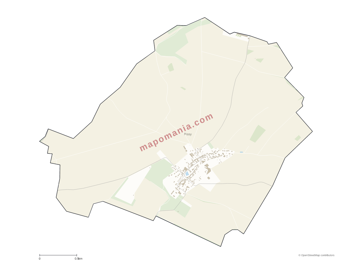 Carte de Pissy à personnaliser