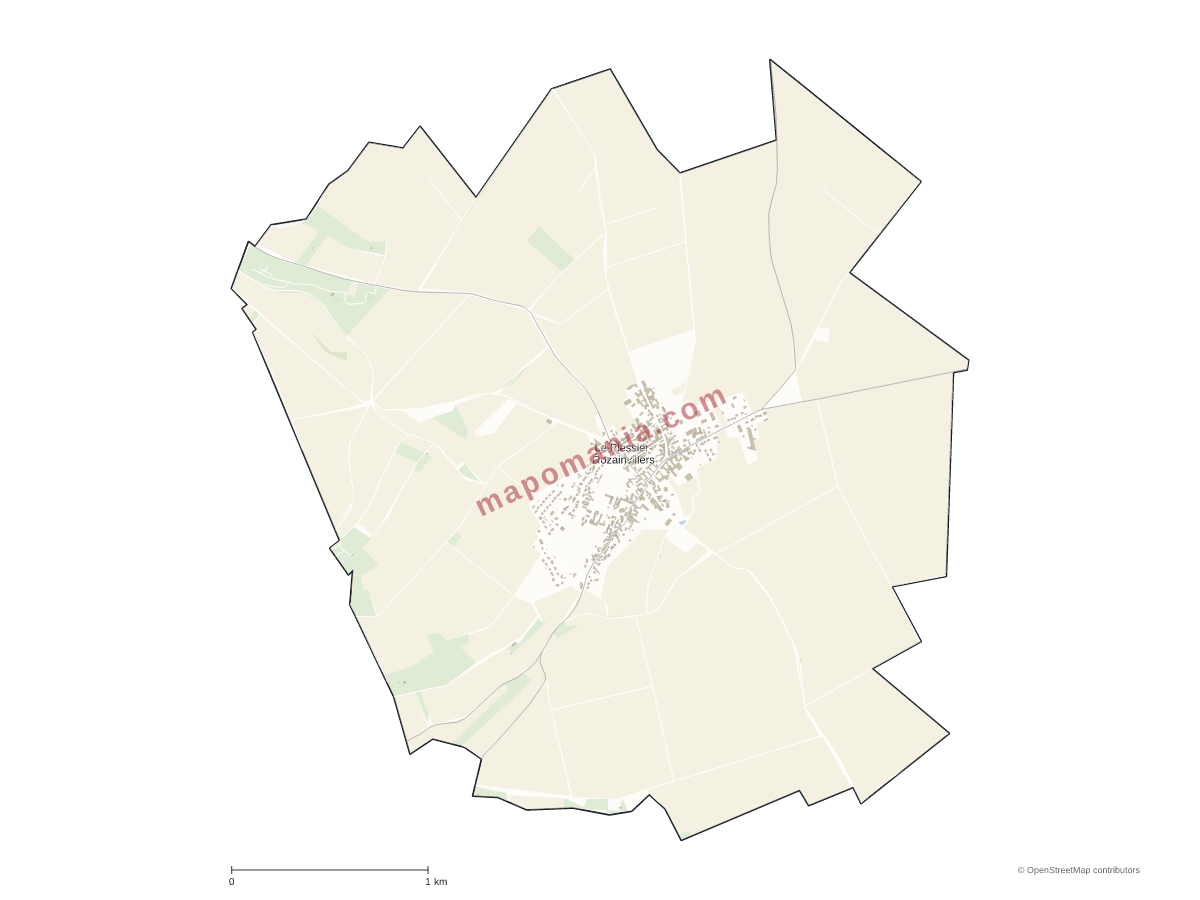 Carte de Le Plessier-Rozainvillers à personnaliser