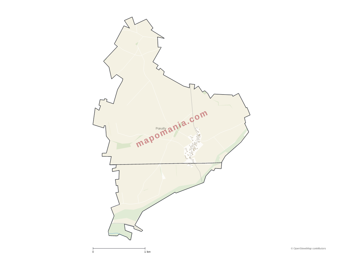 Carte de Pœuilly à personnaliser