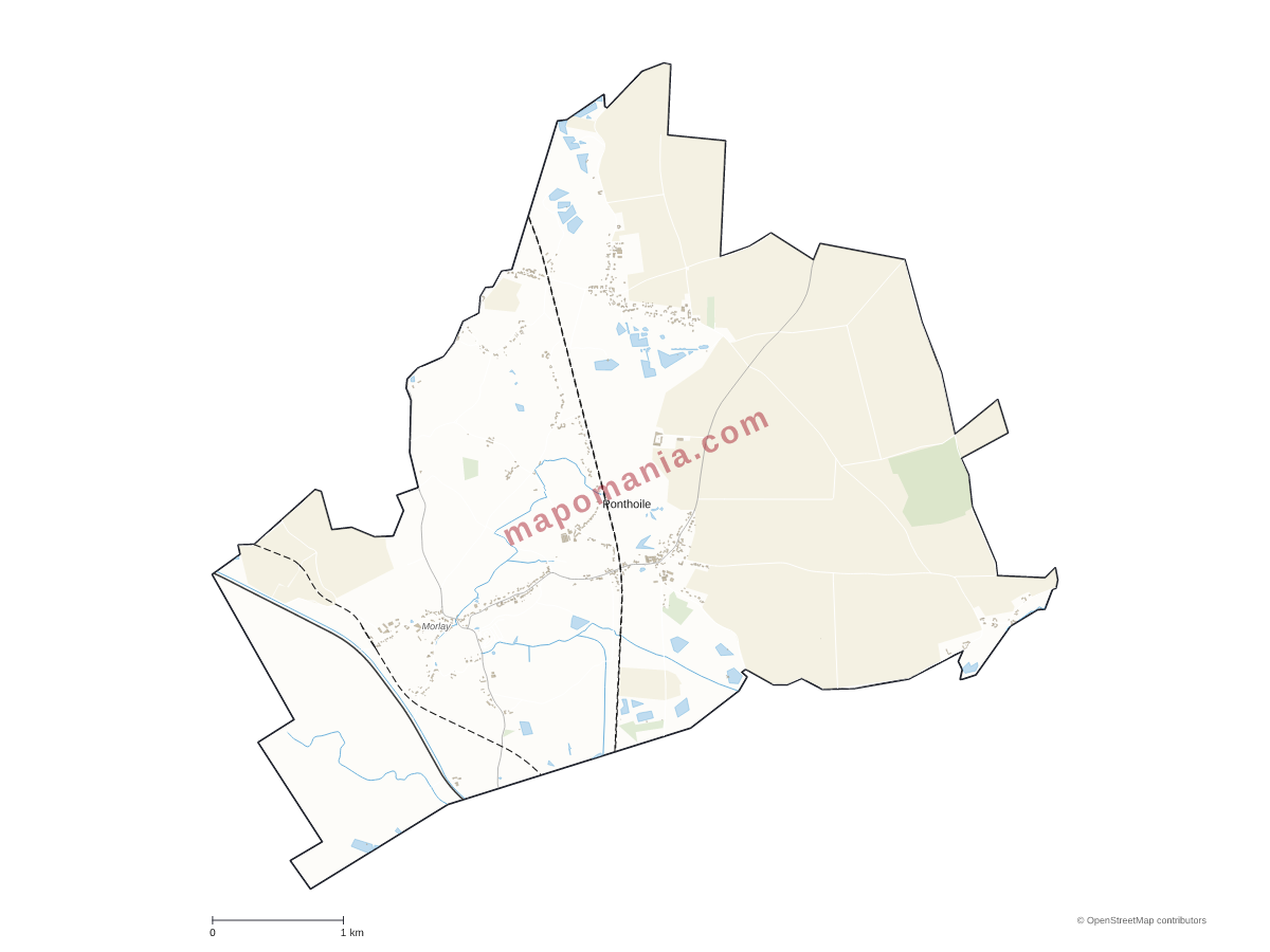 Carte de Ponthoile à personnaliser