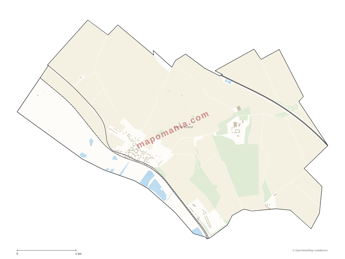 Carte de Port-le-Grand à personnaliser