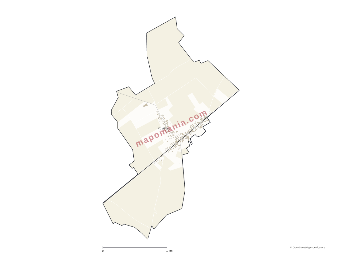 Carte de Pozières à personnaliser