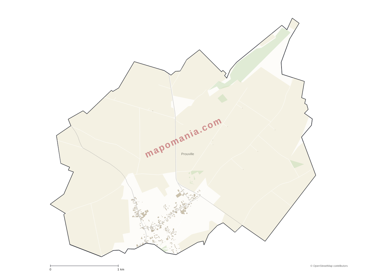 Carte de Prouville à personnaliser