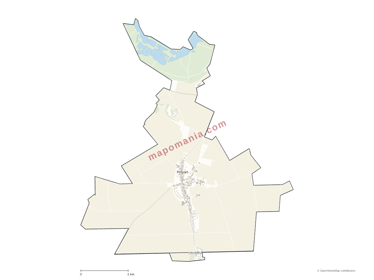 Carte de Proyart à personnaliser