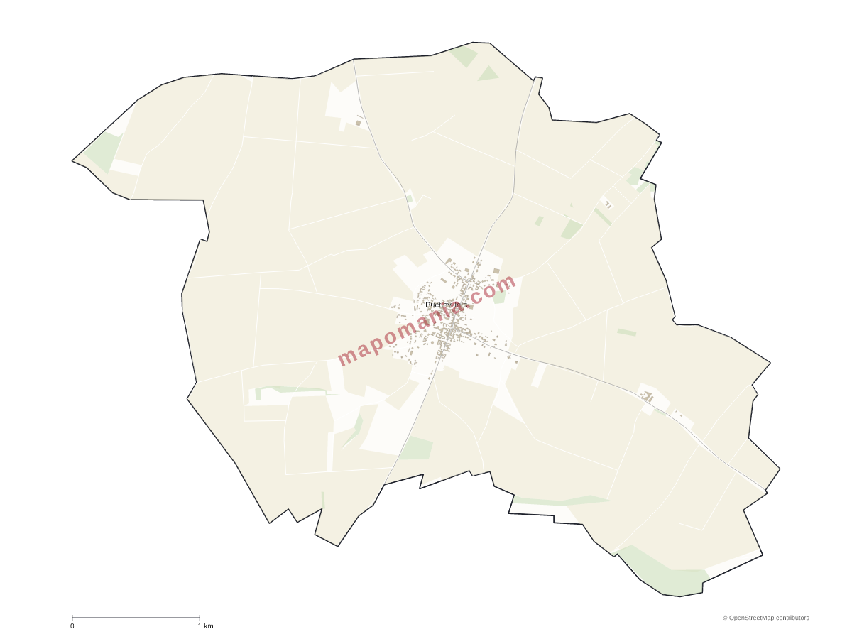 Carte de Puchevillers à personnaliser