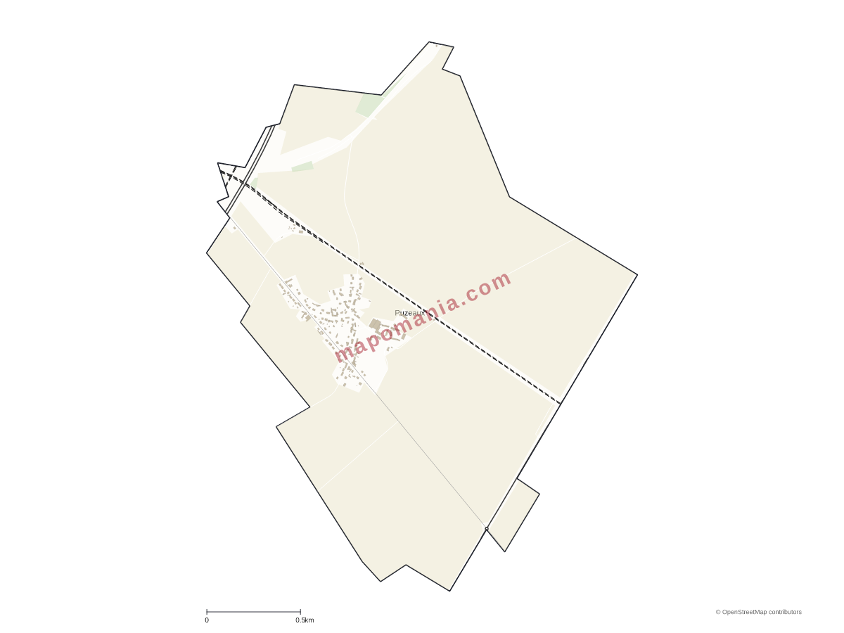 Carte de Puzeaux à personnaliser