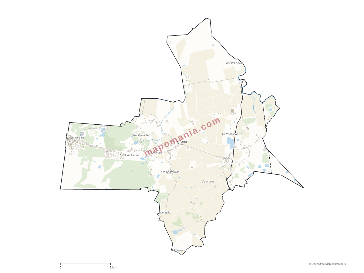Carte de Quend à personnaliser