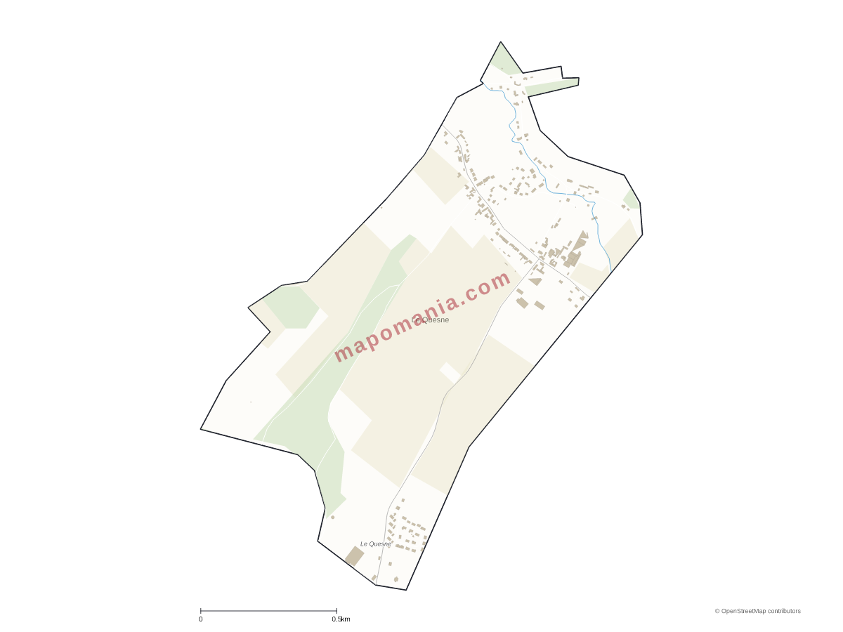 Carte de Le Quesne à personnaliser