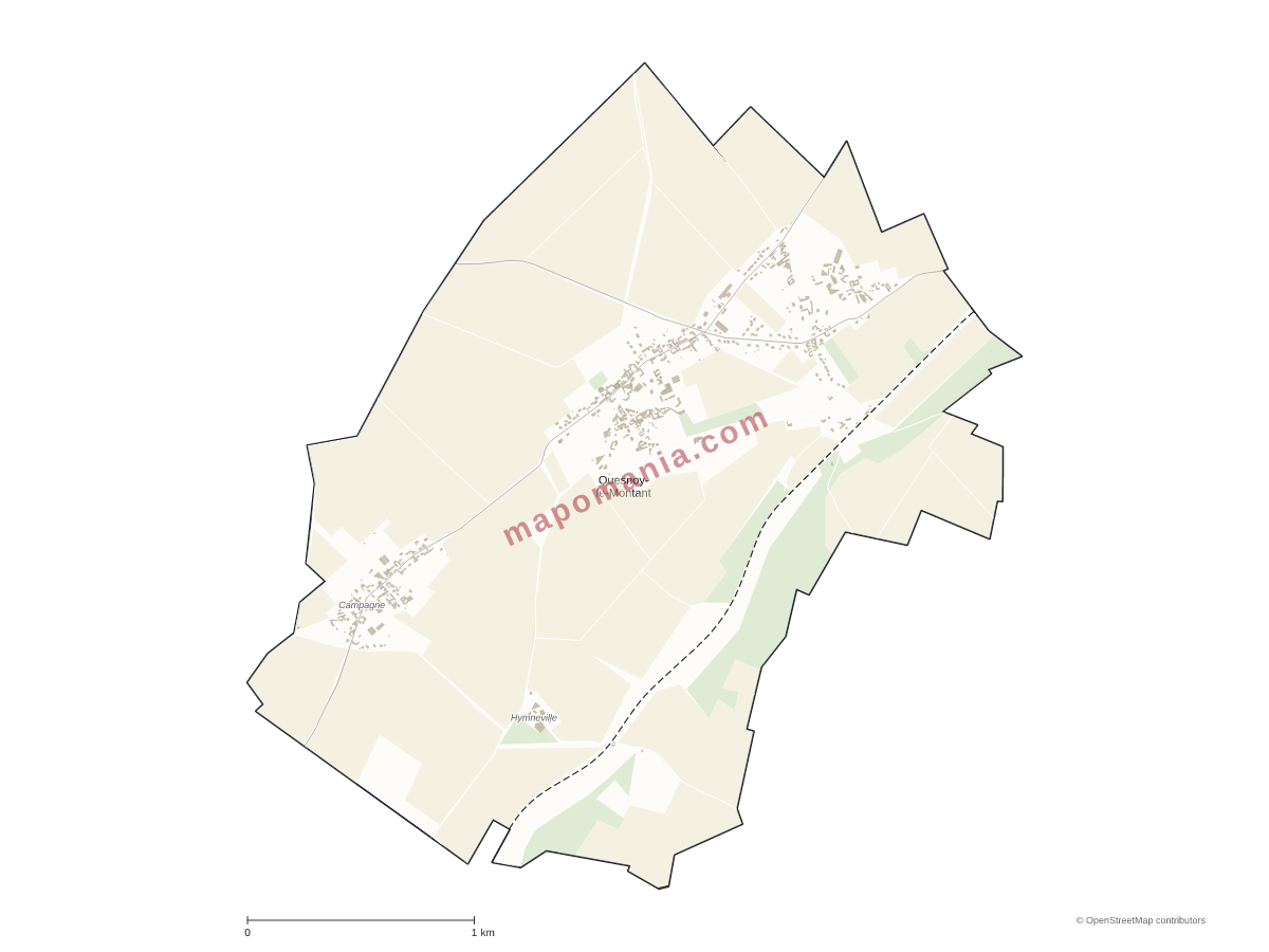 Carte de Quesnoy-le-Montant à personnaliser