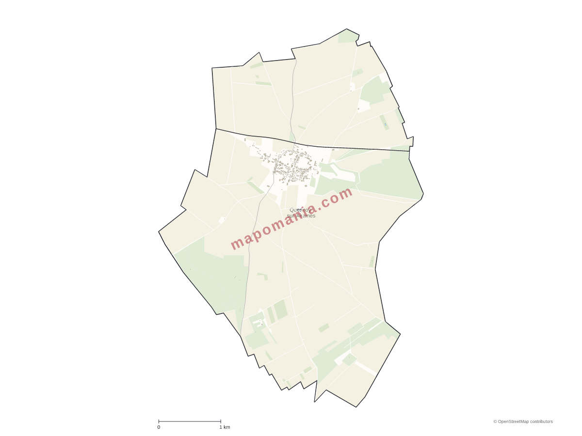 Carte de Quesnoy-sur-Airaines à personnaliser