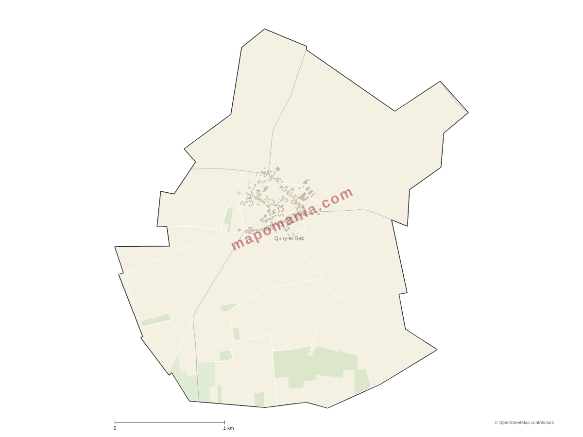 Carte de Quiry-le-Sec à personnaliser