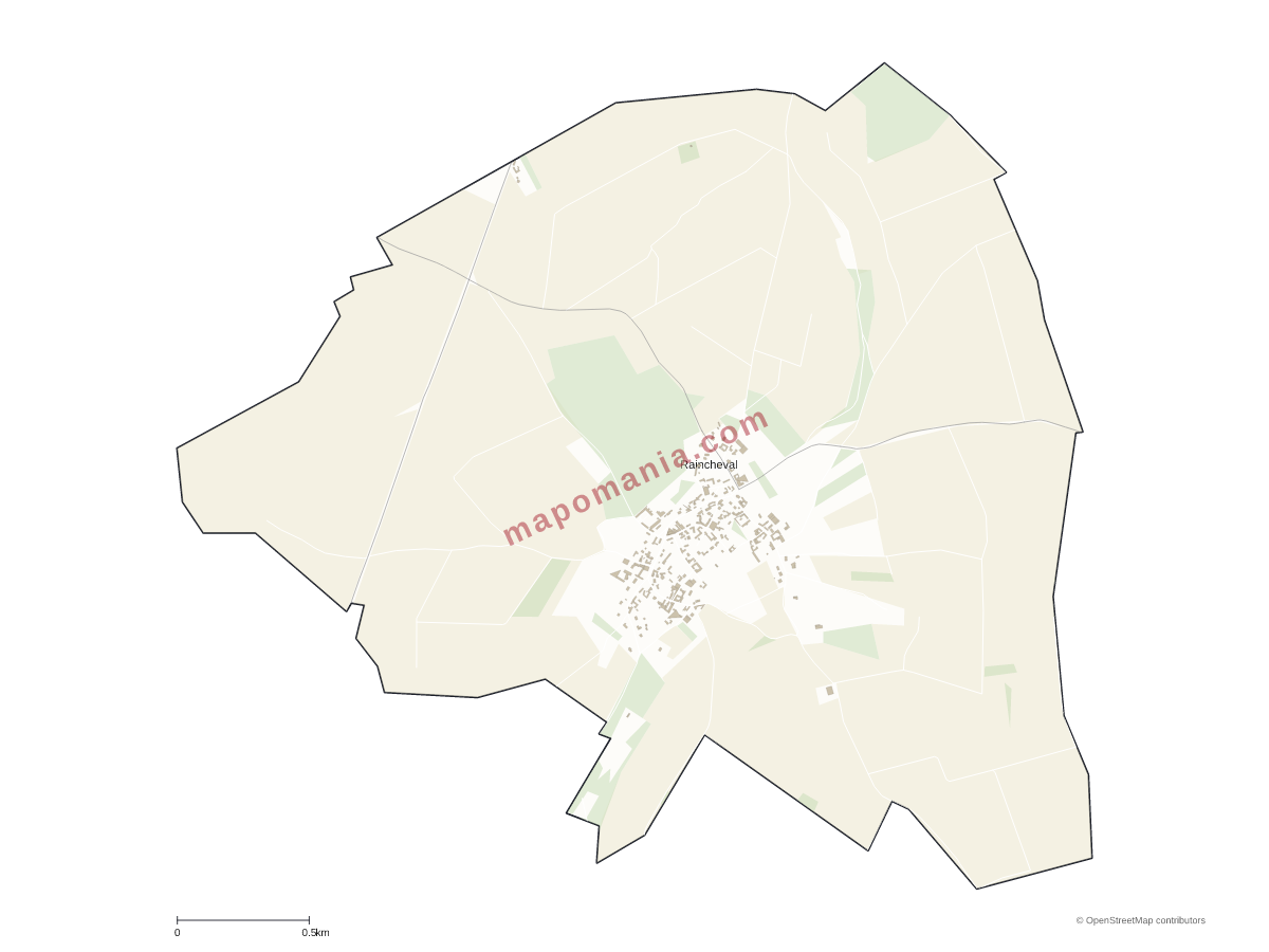 Carte de Raincheval à personnaliser