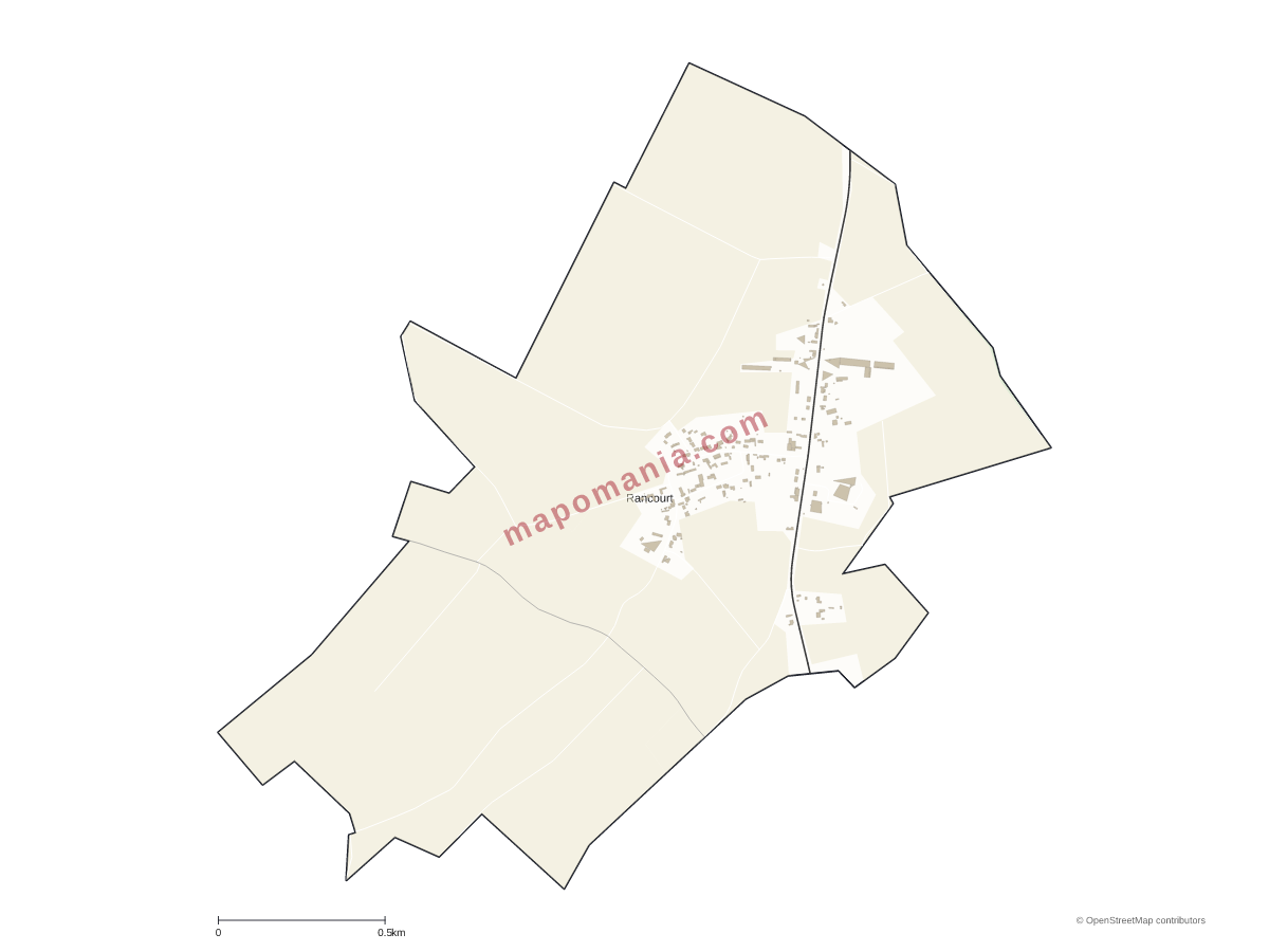 Carte de Rancourt à personnaliser