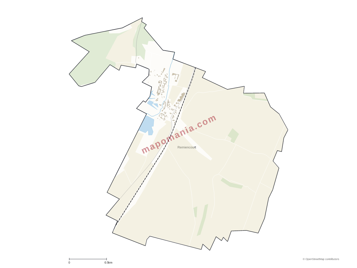 Carte de Remiencourt à personnaliser