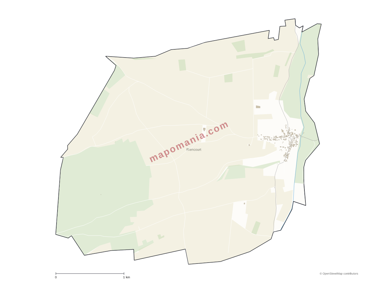 Carte de Riencourt à personnaliser
