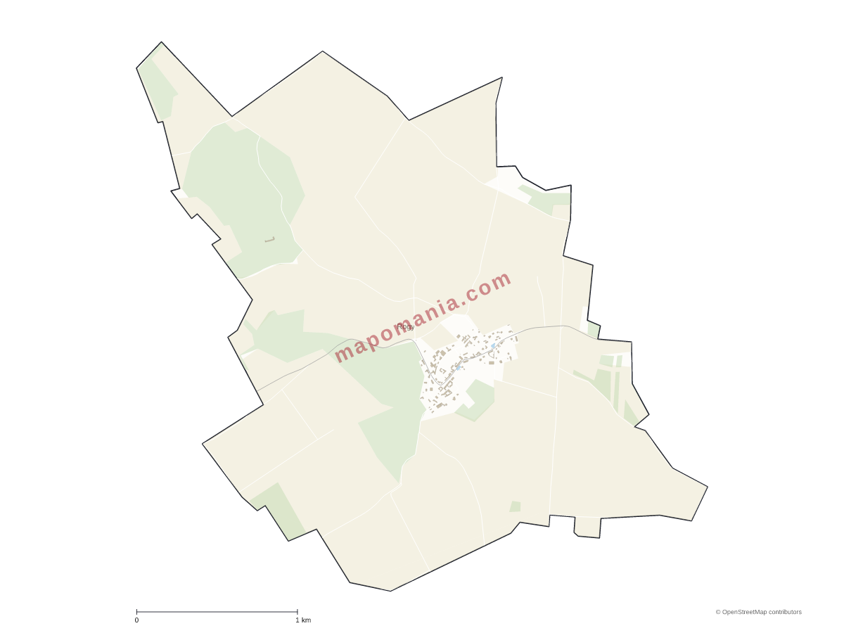 Carte de Rogy à personnaliser