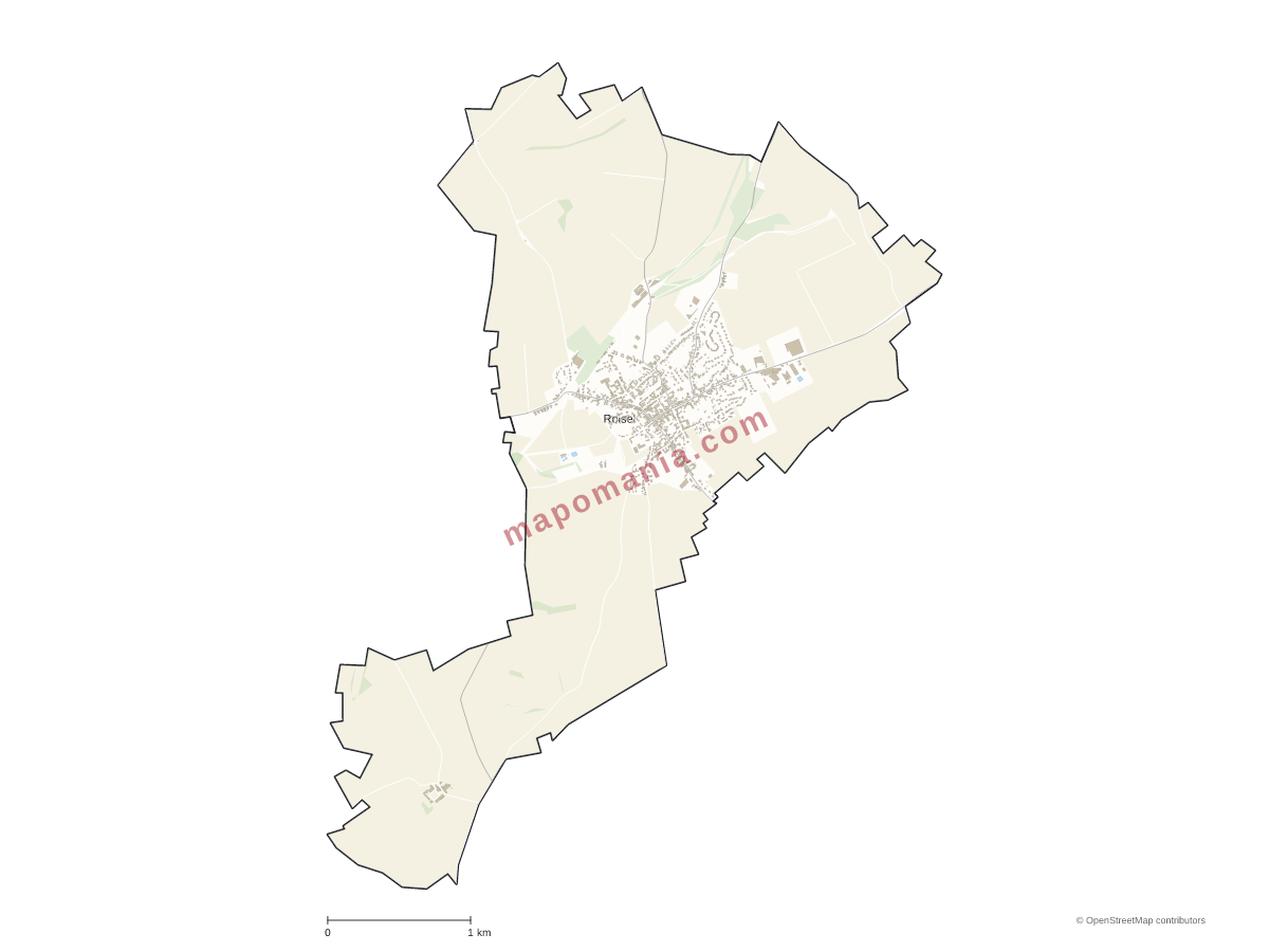 Carte de Roisel à personnaliser