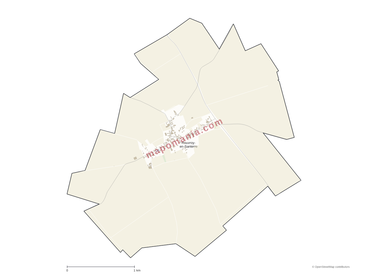 Carte de Rouvroy-en-Santerre à personnaliser