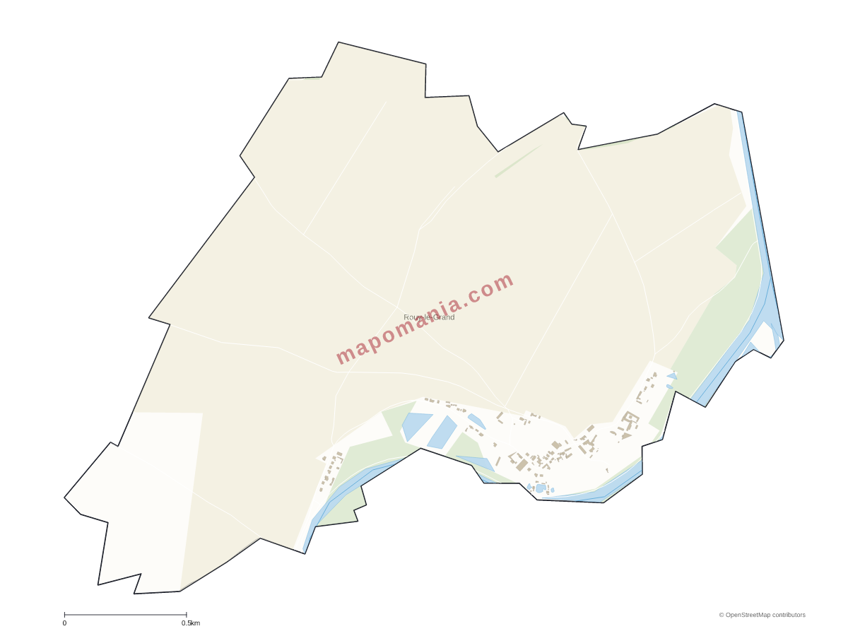 Carte de Rouy-le-Grand à personnaliser