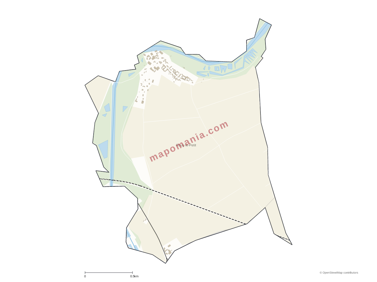 Carte de Rouy-le-Petit à personnaliser