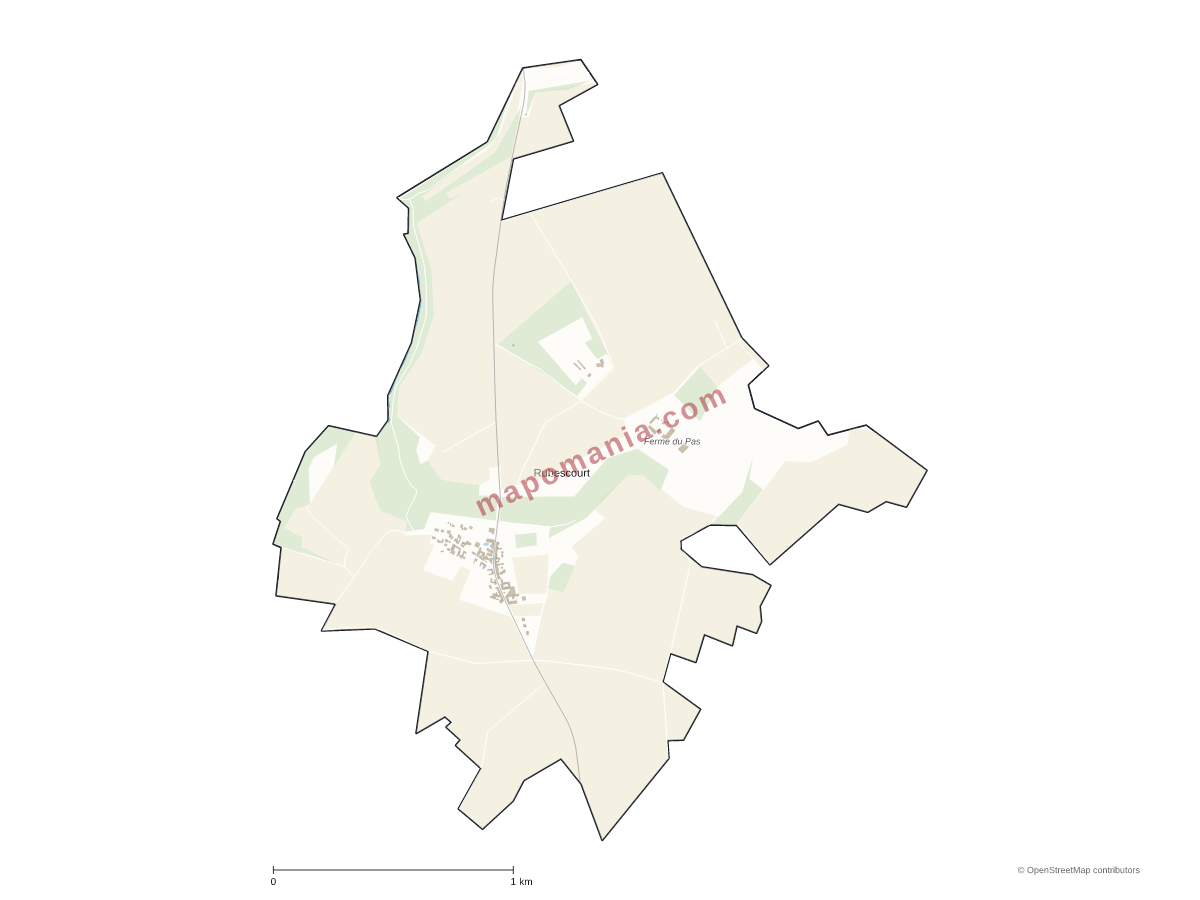 Carte de Rubescourt à personnaliser