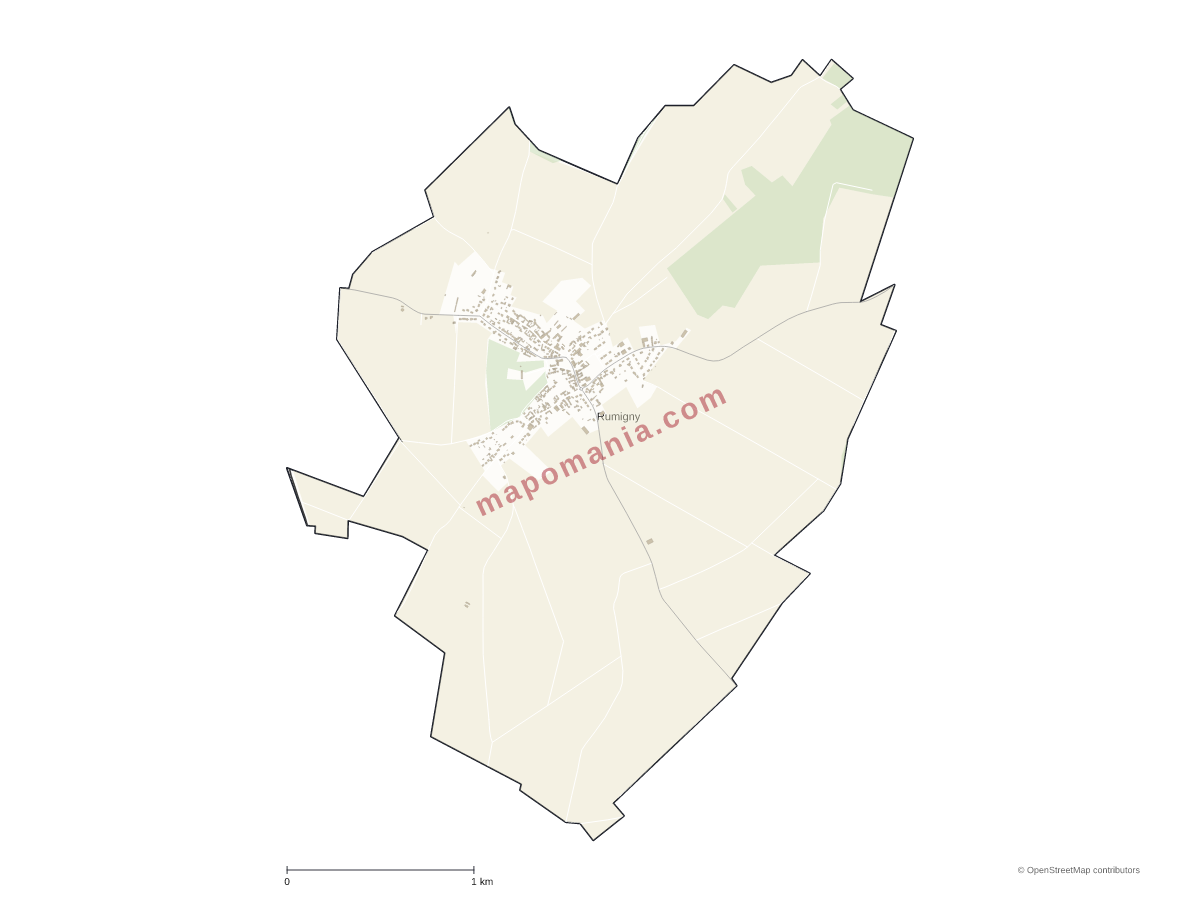 Carte de Rumigny à personnaliser