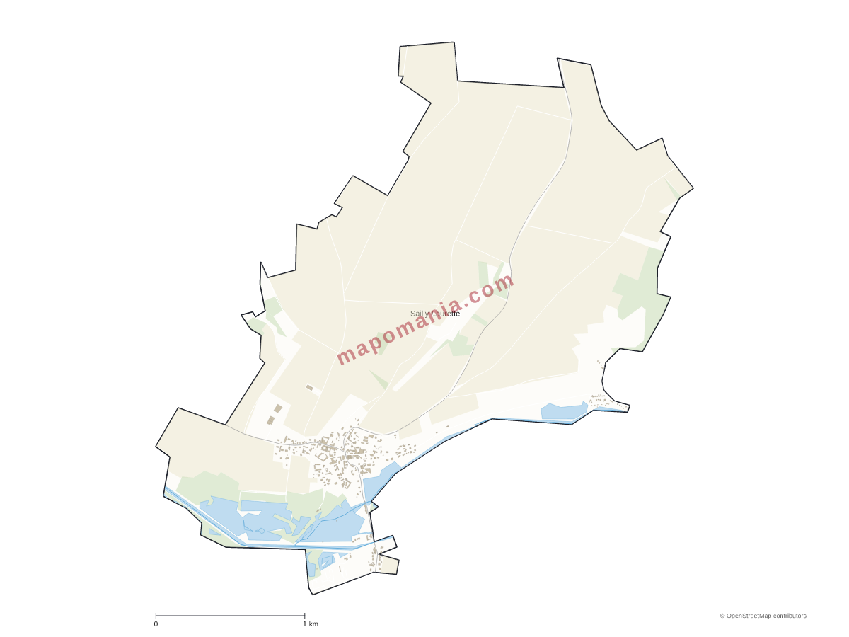 Carte de Sailly-Laurette à personnaliser