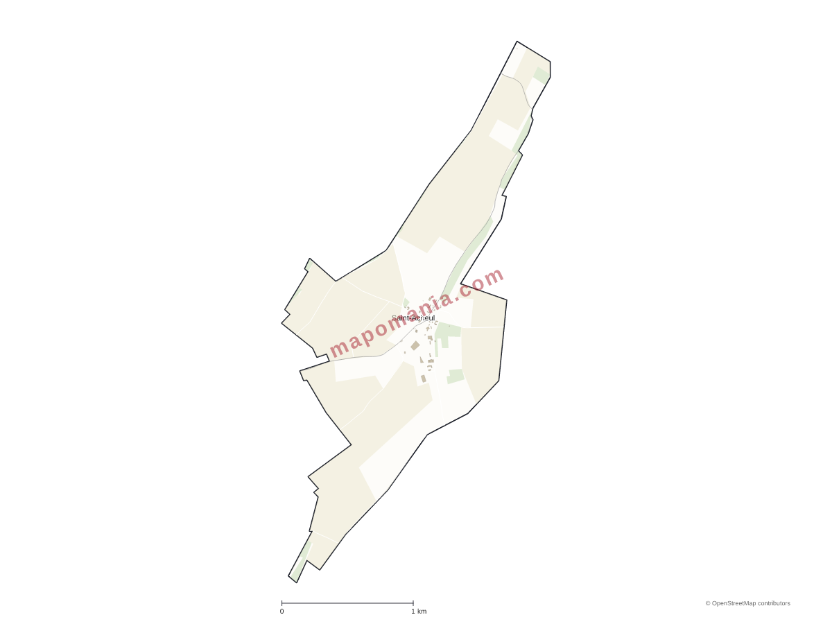 Carte de Saint-Acheul à personnaliser