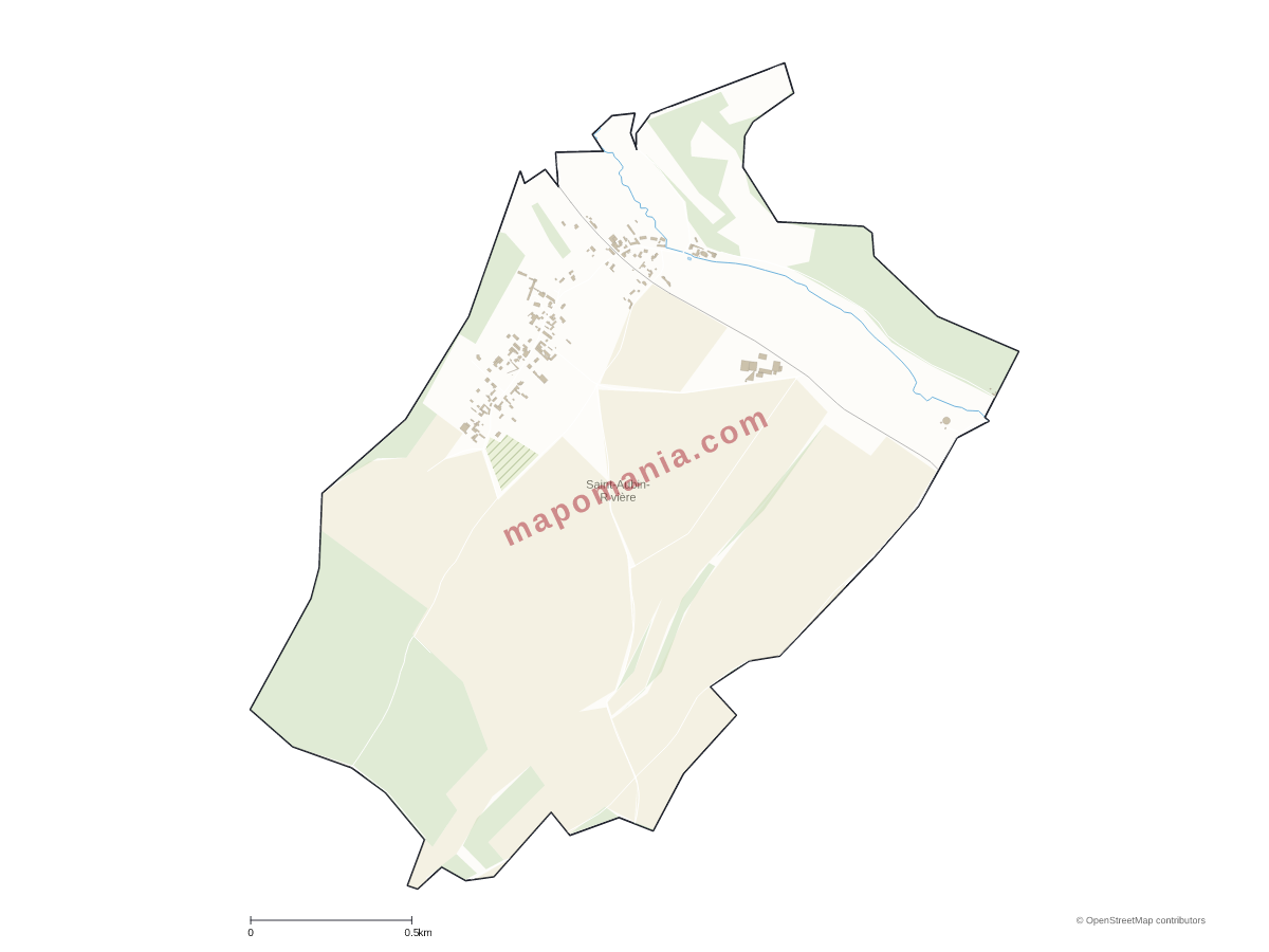 Carte de Saint-Aubin-Rivière à personnaliser