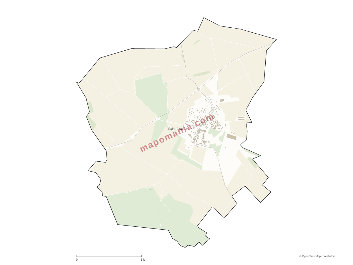 Carte de Saint-Gratien à personnaliser