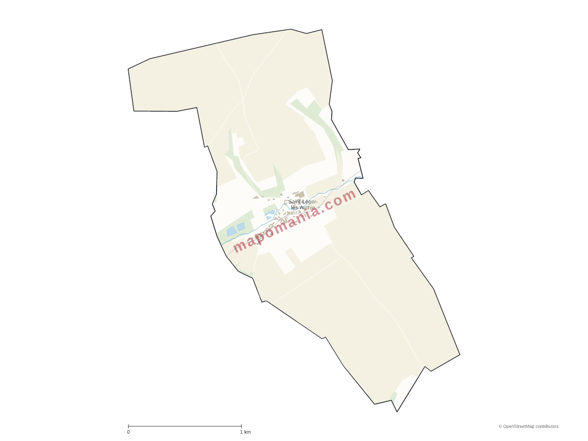 Carte de Saint-Léger-lès-Authie à personnaliser