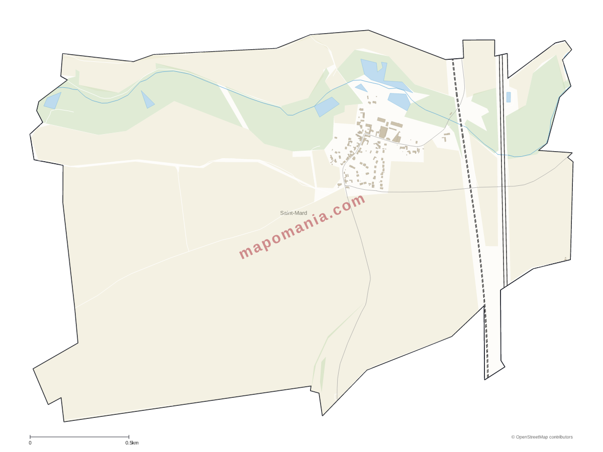 Carte de Saint-Mard à personnaliser