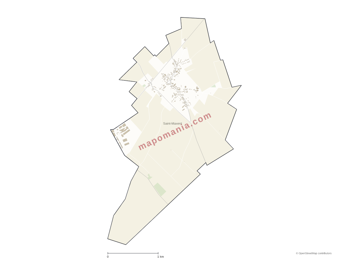 Carte de Saint-Maxent à personnaliser