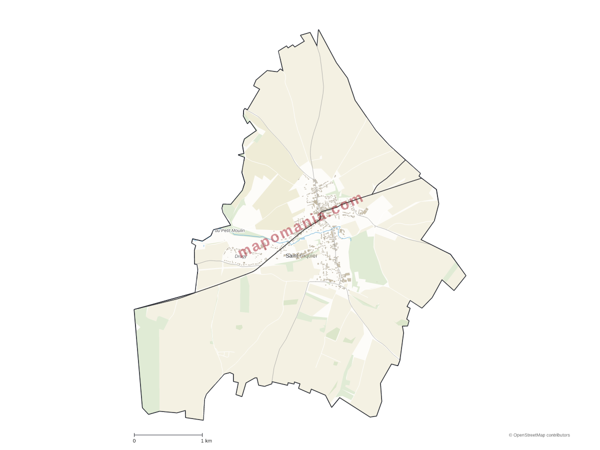 Carte de Saint-Riquier à personnaliser